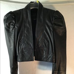 French Connection Crop Leather Jacket